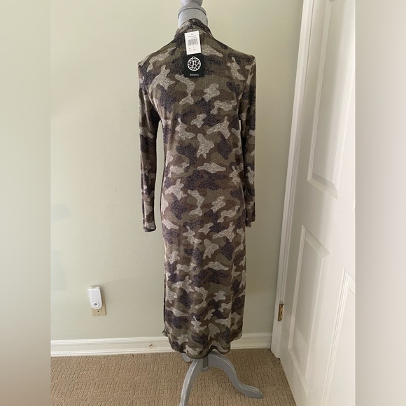 Bobeau Nordstrom Brand Camo Long Duster Cardigan Medium Sweater NWT - Picture 3 of 6
